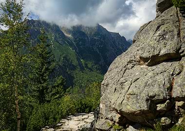 Mountain landscape in the High Tatras