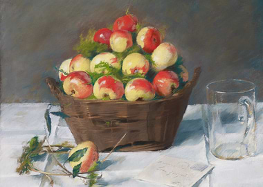 Still Life with Apples in Basket