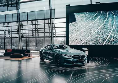 BMW 8 Series Coupe in Showroom