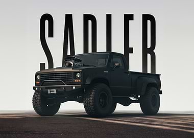 Black Truck with 'SADLER' Text