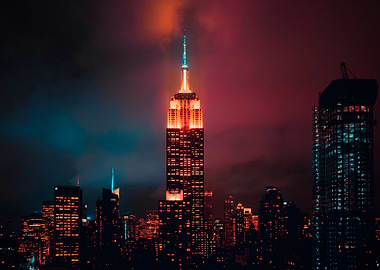 empire state building at night