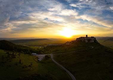 Spis Castle at Sunset