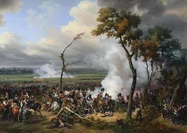Historical Battle Scene Painting