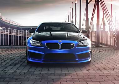 Blue and Black BMW M6