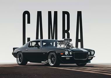 Black Camaro with Supercharger