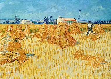 Wheat Field with Sheaves, Van Gogh