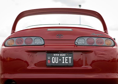 Red Mark4 a80 Toyota Supra Rear View
