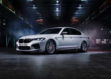 White BMW M5 Sedan Car
