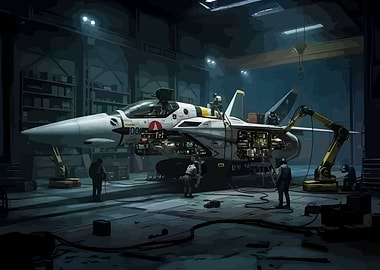 Macross Aircraft Maintenance in Hangar