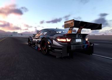 BMW Race Car on Track