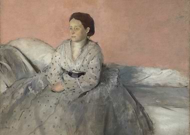 Woman in Repose: Impressionist Portrait