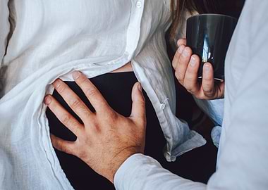 Pregnant woman with partner