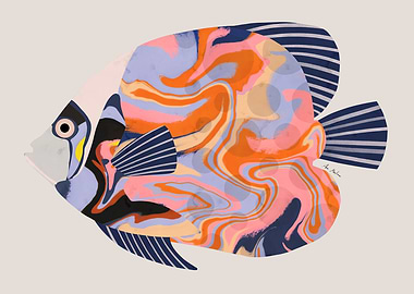 Abstract Fish Illustration