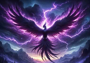 Majestic Phoenix Stormy Landscape