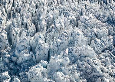 Glacier Ice Formation Aerial View