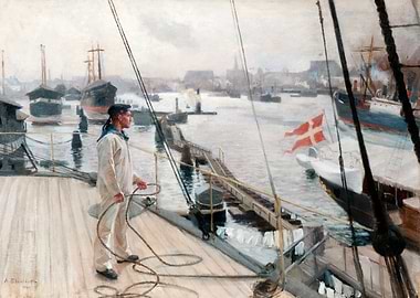Sailor on Deck Painting