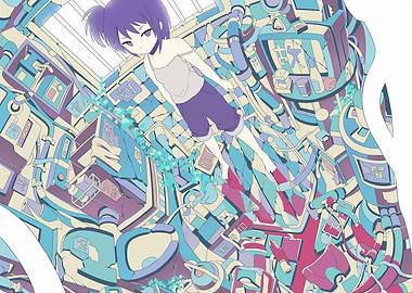 Anime Girl in Futuristic Environment