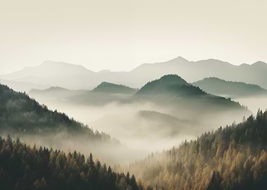 Misty Mountain Landscape