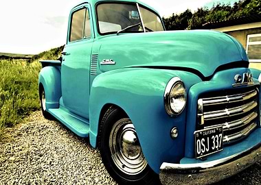 Vintage Blue GMC Truck