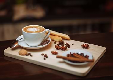 Coffee with Spices and Biscuits