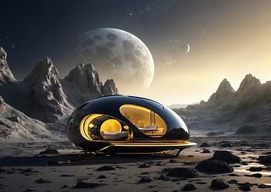 Futuristic Lunar Habitat