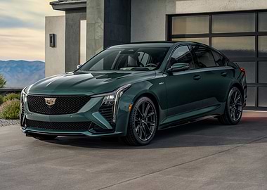 Green Cadillac CT4-V Blackwing Car