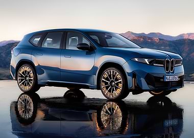 Blue BMW iX1 Electric Car