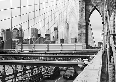 Brooklyn Bridge Black and White