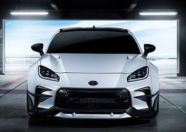 White Toyota GR86 Front View