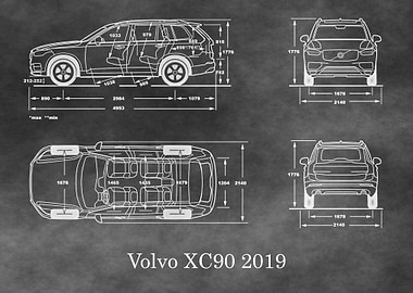 Volvo XC90 2019 Blueprint