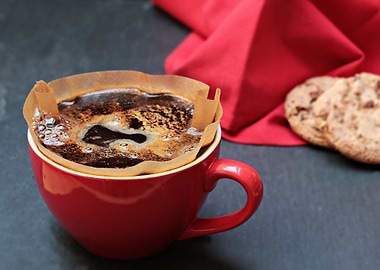 Freshly Brewed Coffee with Cookies