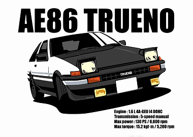 AE86 Trueno Illustration