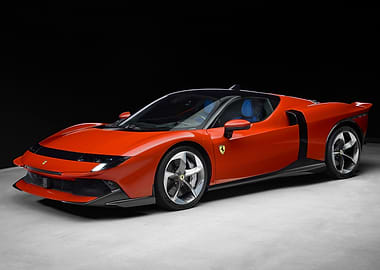 Red Ferrari Daytona SP3 Car