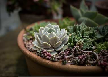 Succulent Garden in Terracotta Pot