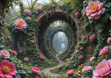 Floral Arches in a Dreamy Garden