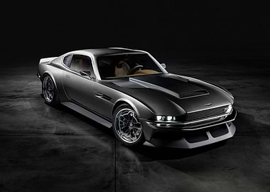 Silver Classic Car Studio Shot