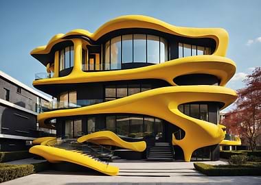 Modern Yellow and Black Architecture