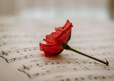 Rose on Sheet Music