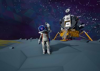 Astroneer Astronaut and Lunar Lander