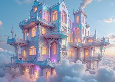 Dreamy Castle in the Clouds