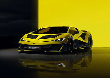 Yellow and Black Sports Car