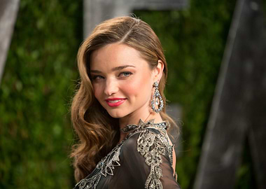 Miranda Kerr portrait with elegant earrings