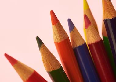 Colorful Pencils Close-Up