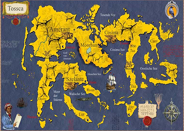 Fantasy Map of Tossca