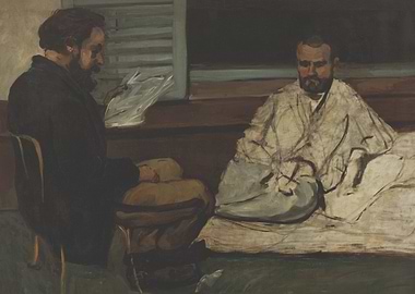 Two Men in a Room Painting