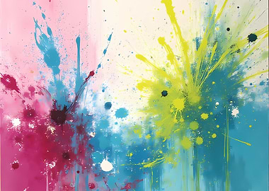 Colorful Abstract Splatter Art