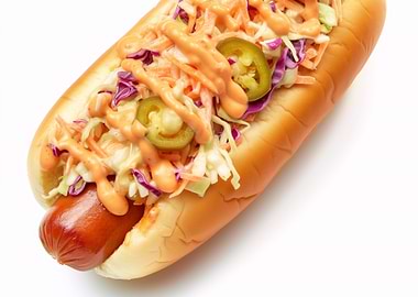 Gourmet Hot Dog with Toppings