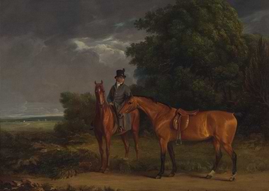 Equestrian Portrait with Two Horses
