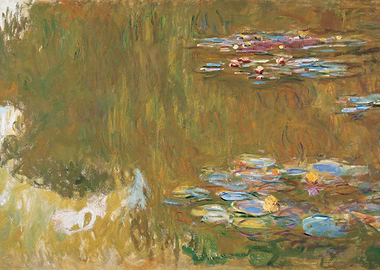 Water Lilies Impressionist Painting