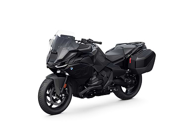 Black BMW Motorcycle R 1300 RT on White Background